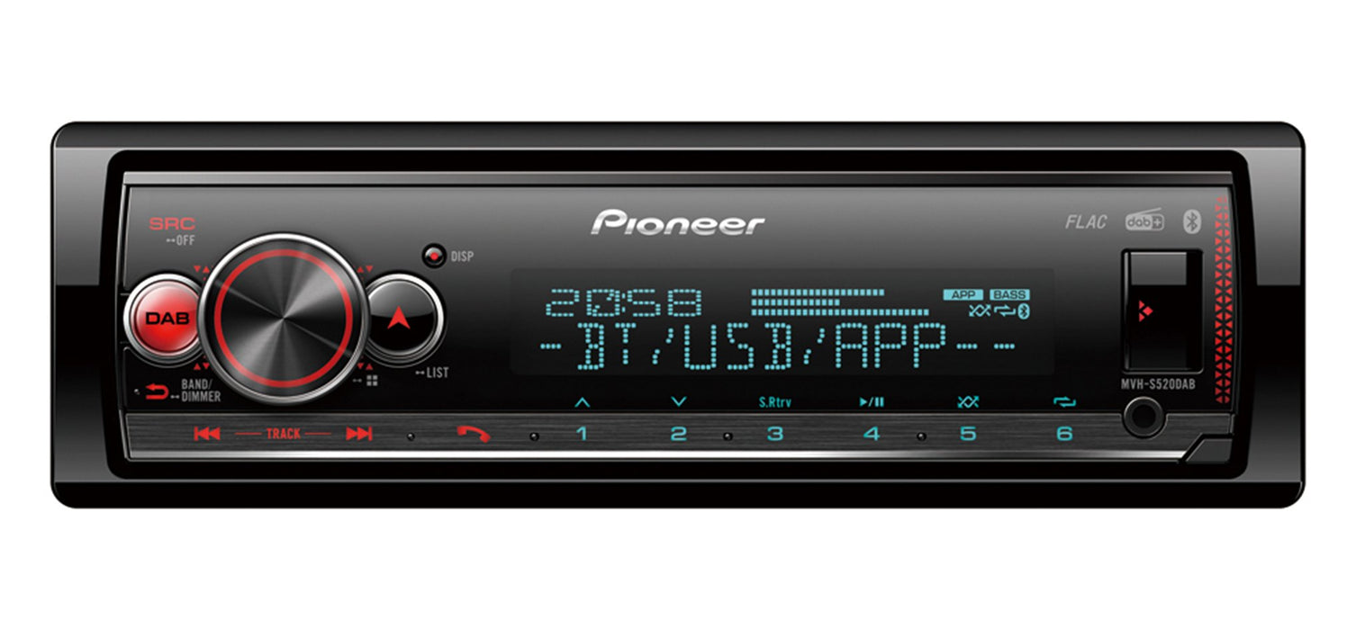 EAN 4988028434501 - Pioneer MVH-S520DAB receptor multimedia para coche Negro 200 W Bluetooth imagen 1