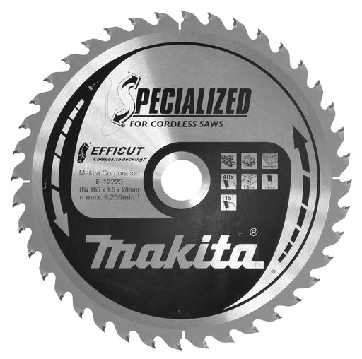 EAN 0088381584760 - Makita E-12223 hoja de sierra circular 16,5 cm 1 pieza(s) imagen 1