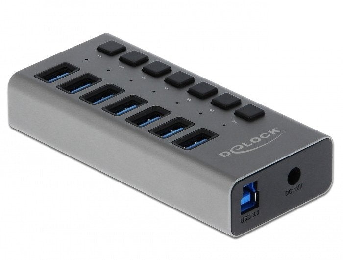 EAN 4043619636693 - DeLOCK 63669 hub de interfaz USB 3.2 Gen 1 (3.1 Gen 1) Type-B 5000 Mbit/s Gris imagen 1