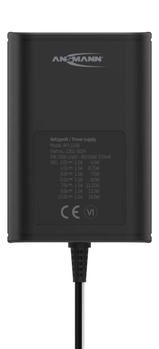 EAN 4013674164127 - Ansmann APS 1500 Universal Negro Corriente alterna Interior imagen 2