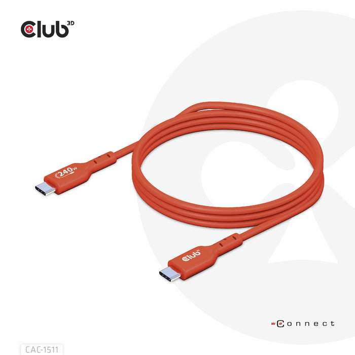 EAN 8719214472641 - CLUB3D CAC-1515 cable USB USB 2.0 USB C Naranja, Rojo imagen 3