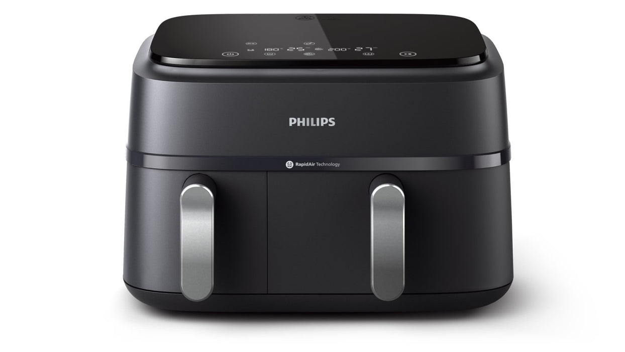 EAN 8720389033001 - Philips 3000 series NA351/00 freidora Doble 9 L Independiente 2750 W Freidora de aire caliente Negro, Pla imagen 2