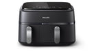 EAN 8720389033001 - Philips 3000 series NA351/00 freidora Doble 9 L Independiente 2750 W Freidora de aire caliente Negro, Pla imagen 2