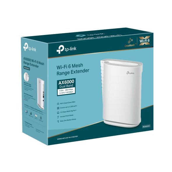 EAN 4897098688311 - TP-Link RE900XD ampliador de red Transmisor de red Blanco 10, 100, 1000, 2500 Mbit/s imagen 4