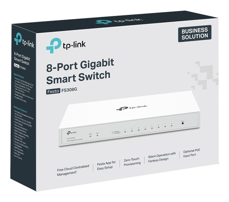 EAN 8885020622379 - TP-Link Festa FS308G Gestionado L2/L2+ Gigabit Ethernet (10/100/1000) Energía sobre Ethernet (PoE) Blanco imagen 6