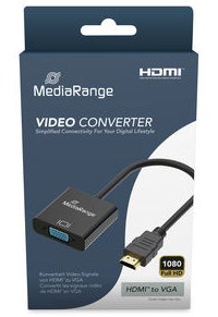 EAN 4260664877745 - MediaRange MRCS231 adaptador de cable de vídeo 0,2 m HDMI tipo A (Estándar) VGA (D-Sub) Negro imagen 2