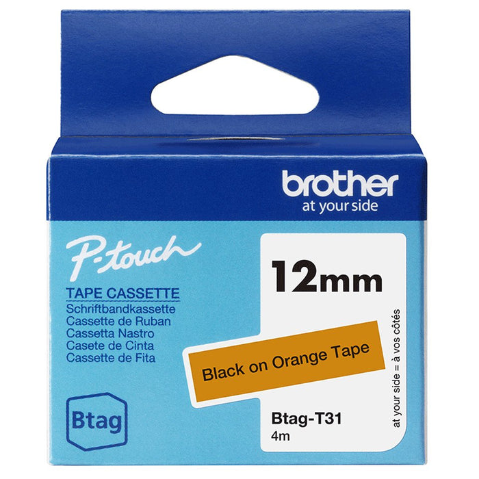 EAN 4977766836067 - Brother BTAG-T31 cinta para impresora de etiquetas Negro sobre naranja imagen 1