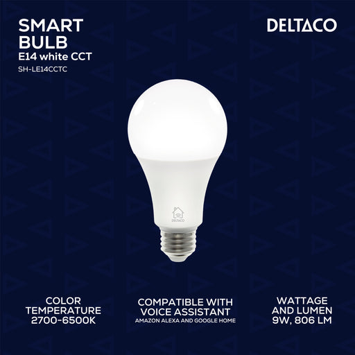 EAN 7333048054142 - Deltaco SH-LE27CCTC iluminación inteligente Bombilla inteligente Wi-Fi 9 W imagen 2