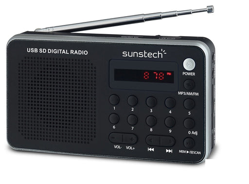 EAN 8429015014857 - Sunstech Portable digital AM/FM radio silver Portátil Analógica Negro, Plata imagen 1