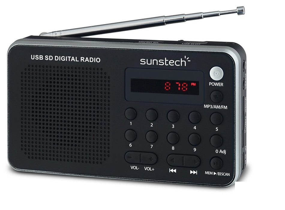 EAN 8429015014857 - Sunstech Portable digital AM/FM radio silver Portátil Analógica Negro, Plata imagen 1