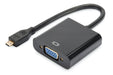 EAN 4016032368014 - Digitus DA-70460 adaptador de cable de vídeo HDMI tipo D (Micro) VGA (D-Sub) Negro imagen 1