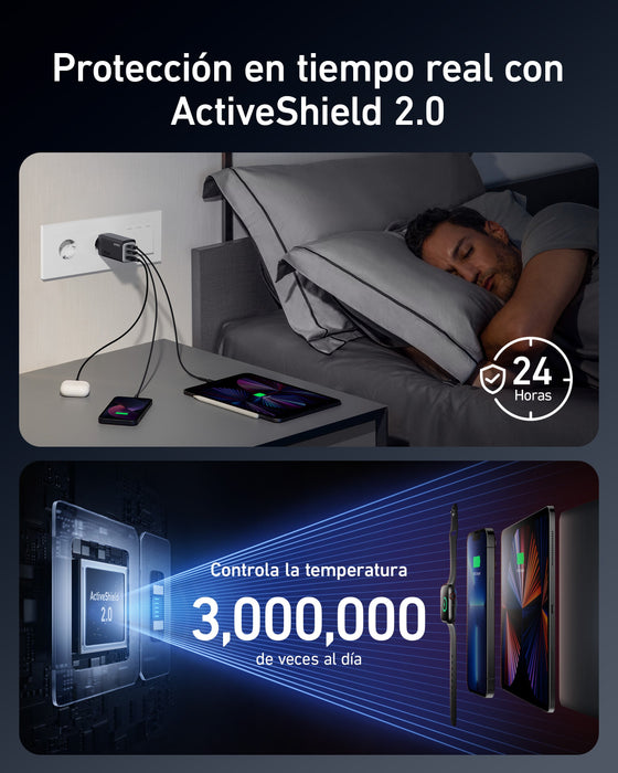 EAN 194644185077 - Anker 737 Auriculares, Portátil, Smartphone, Reloj inteligente, Tableta Negro Corriente alterna Carga rápi imagen 4