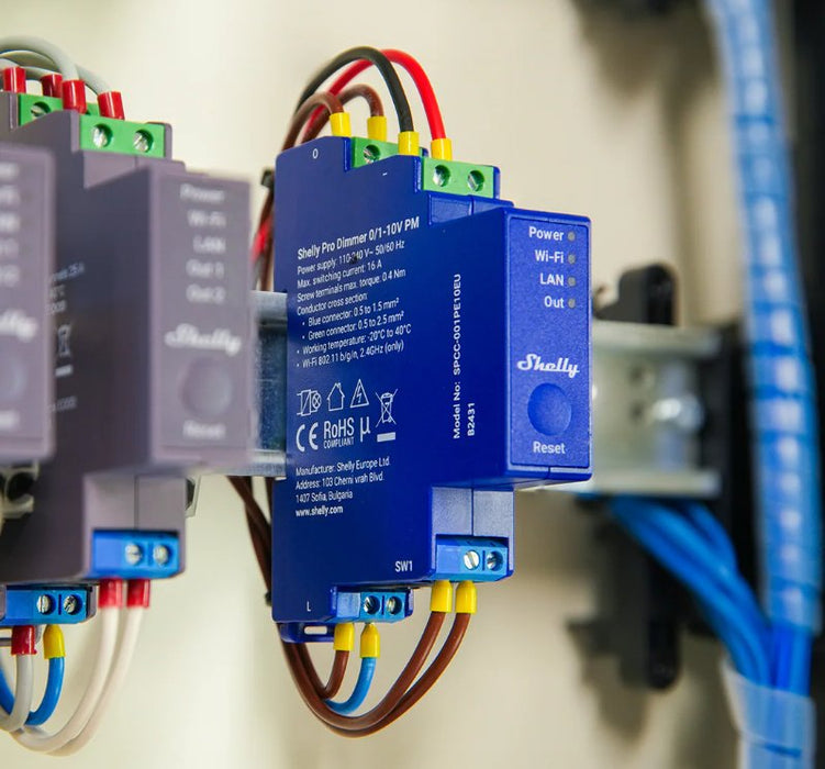 EAN 3800235268209 - Shelly SHELLY_PRO_DIMMER_0/1-10V_PM regulador Integrado Regulador de intensidad Azul imagen 3