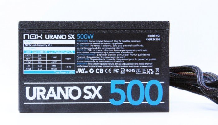 EAN 8436532171451 - NOX Urano SX unidad de fuente de alimentación 500 W 20+4 pin ATX ATX Negro imagen 3