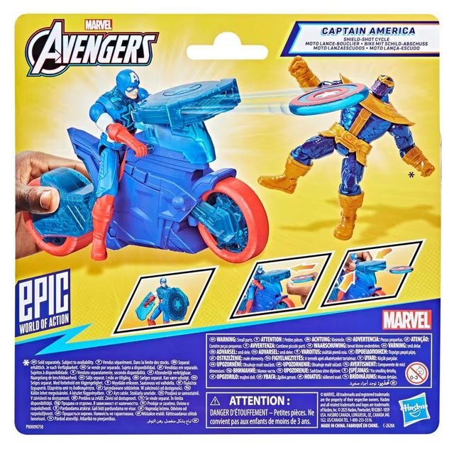 EAN 5010996283887 - Marvel Avengers Epic World of Action Captain America Shield-Shot Cycle imagen 3