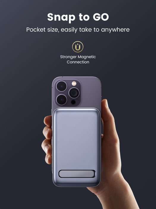 EAN 6941876210862 - Ugreen 10000mAh Mini Powerbank Wireless 20W with MagSafe grey imagen 11