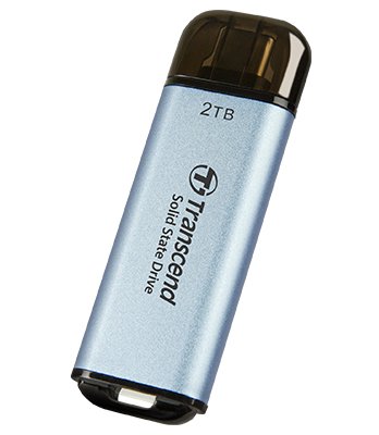 EAN 0760557863540 - Transcend ESD300 Tecnología Thunderbolt (Rayo) 2 TB USB tipo A a USB tipo C USB 3.2 Gen 2x2 Azul imagen 2