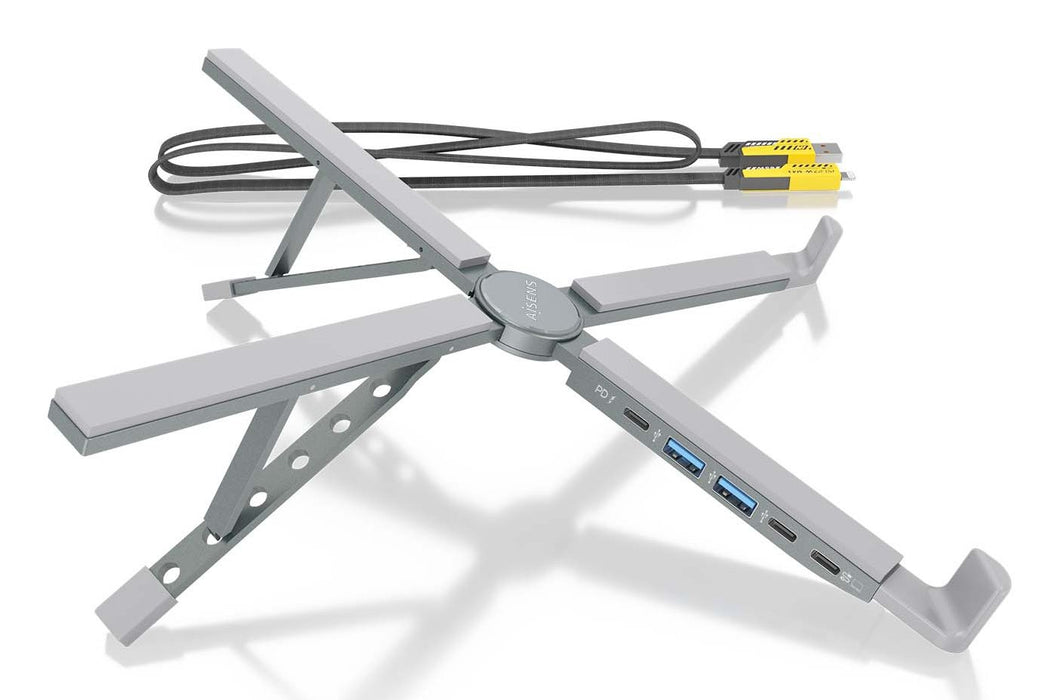 EAN 8435739902936 - AISENS ASUC-4P021-GR base para portátil y replicador de puertos Alámbrico USB 3.2 Gen 1 (3.1 Gen 1) Type- imagen 3