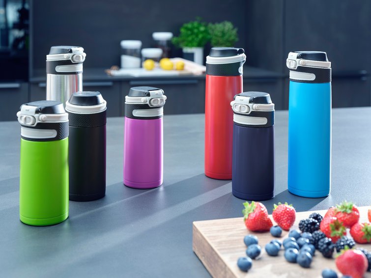 EAN 4006501032478 - Leifheit 03247 taza de viaje 350 ml Negro, Azul Acero inoxidable imagen 11