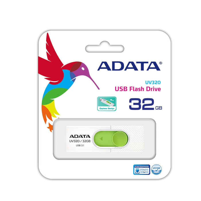 EAN 4713218462817 - ADATA UV320 unidad flash USB 32 GB USB tipo A 3.2 Gen 1 (3.1 Gen 1) Verde, Blanco imagen 3