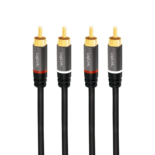 EAN 4052792052411 - LogiLink CA1204 cable de audio 2 m 2 x RCA Negro imagen 2