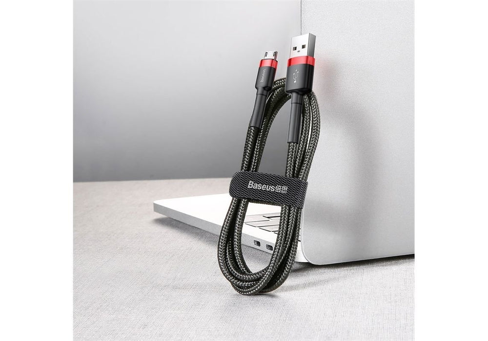 EAN 6953156280373 - Baseus Cafule cable USB 2 m USB A Micro-USB A Negro, Rojo imagen 6