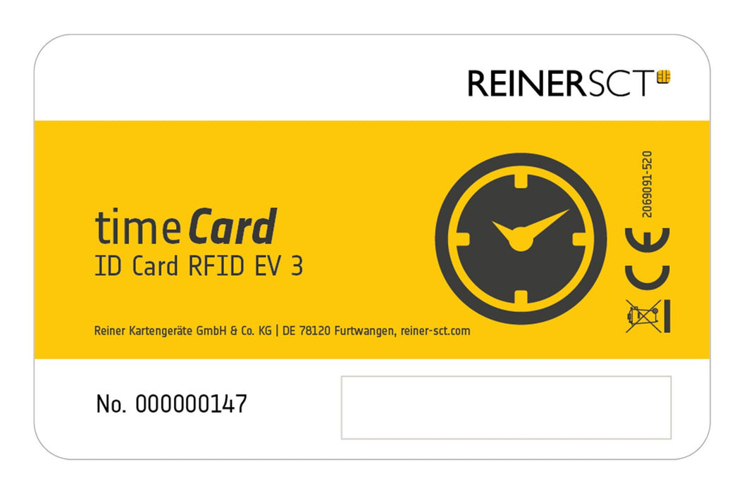 EAN 4011170085090 - Reiner SCT timeCard Premium card MIFARE DESFire EV3 etiqueta RFID Negro, Blanco, Amarillo 10 pieza(s) imagen 1