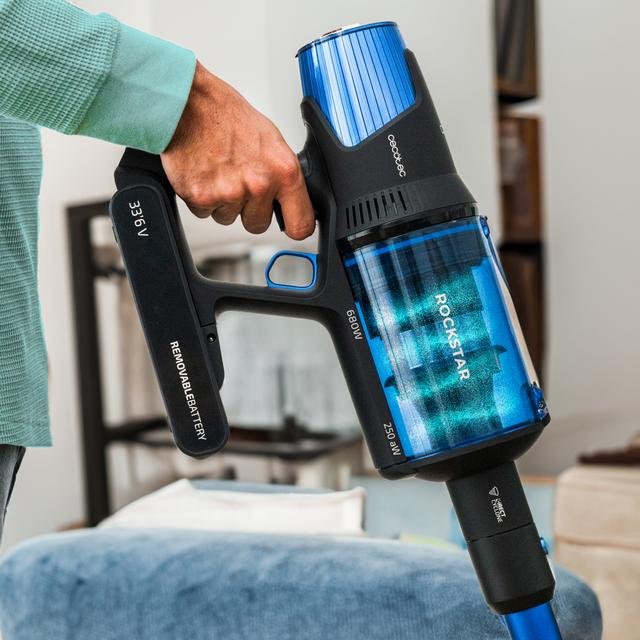 EAN 8435484007955 - Cecotec Conga Rockstar 8500 Infinity ErgoWet Animal T Batería Seca y húmeda Sin bolsa 250 W Negro, Azul imagen 12