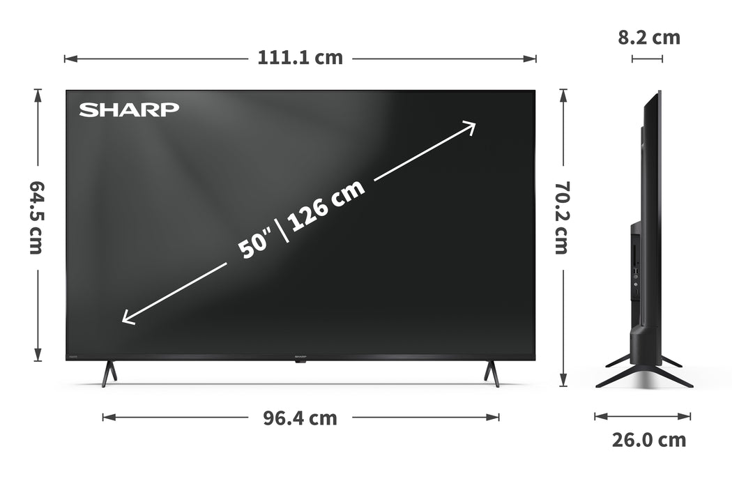 EAN 5905683272865 - Sharp 50HP5265E Televisor 127 cm (50") 4K Ultra HD Smart TV Wifi Negro imagen 8