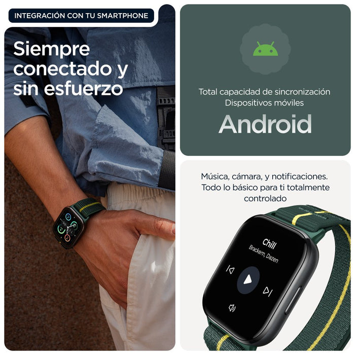 EAN 0840023294563 - Motorola moto watch fit 4,83 cm (1.9") OLED 44.5 mm Digital Pantalla táctil Verde, Gris GPS (satélite) imagen 9