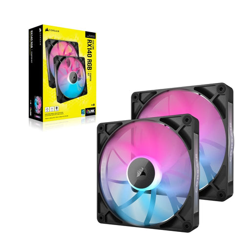 EAN 840006680949 - Corsair iCUE LINK RX140 RGB Carcasa del ordenador Ventilador 14 cm Negro 2 pieza(s) imagen 2