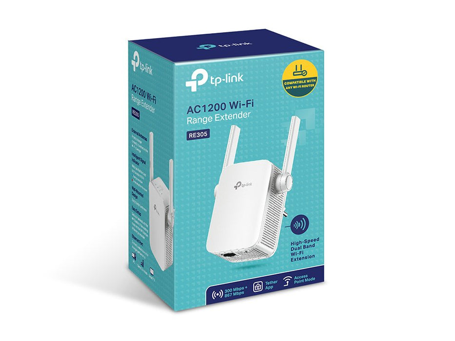 EAN 6935364097974 - TP-Link RE305 ampliador de red Repetidor de red Blanco 10, 100 Mbit/s imagen 3