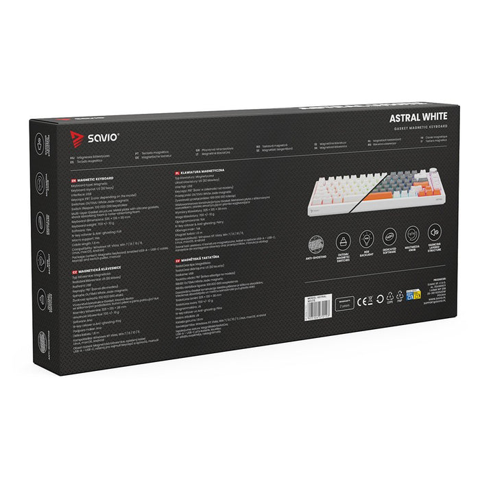 EAN 5905106070153 - Savio ASTRAL WHITE JADE teclado Juego USB QWERTY Internacional de EE.UU. Blanco imagen 8