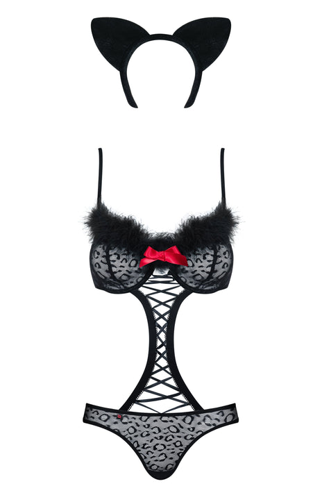 EAN 5901688208229 - Obsessive Gepardina S/M Body Negro Elastano, Poliamida imagen 4