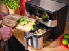 EAN 3045380024236 - Tefal Dual Easy Fry & Grill EY905D Doble 8,3 L Independiente 2700 W Freidora de aire caliente Acero inoxi imagen 7