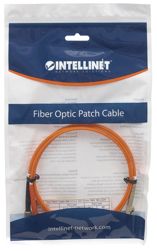 EAN 0766623470414 - Intellinet 2m LC/ST, 50/125um Cable de fibra óptica e InfiniBand Naranja imagen 5