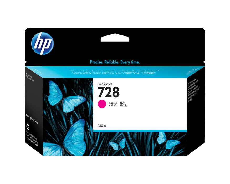 EAN 0888793397855 - HP 728 130-ml Magenta DesignJet Ink Cartridge cartucho de tinta 1 pieza(s) Original Rendimiento estándar imagen 1