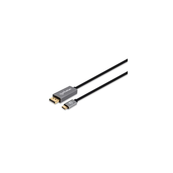 EAN 766623354851 - Manhattan 354851 adaptador de cable de vídeo 3 m USB Tipo C Negro, Plata imagen 1