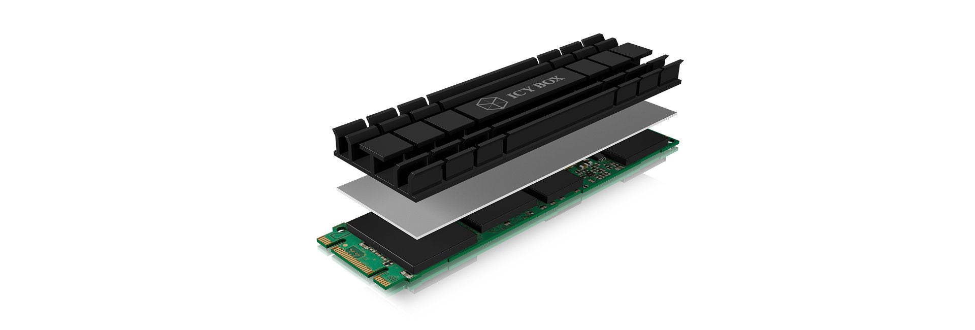 EAN 4250078166832 - ICY BOX IB-M2HS-701 M.2 NVMe SSD Disipador térmico/Radiador Negro 1 pieza(s) imagen 2