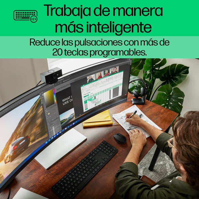 EAN 196188142189 - HP 650 Wireless Keyboard and Mouse Combo teclado Ratón incluido Hogar RF inalámbrico Blanco imagen 8