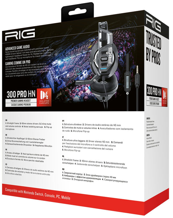 EAN 3665962009217 - NACON RIG 300 PRO HN Auriculares Alámbrico Diadema Juego Negro imagen 4