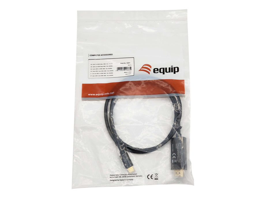 EAN 4015867228685 - Equip 133411 adaptador de cable de vídeo 1 m USB Tipo C HDMI tipo A (Estándar) Negro imagen 4
