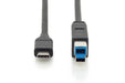 EAN 4016032437505 - Digitus AK-300149-010-S cable USB USB 2.0 1 m USB C USB B Negro imagen 2