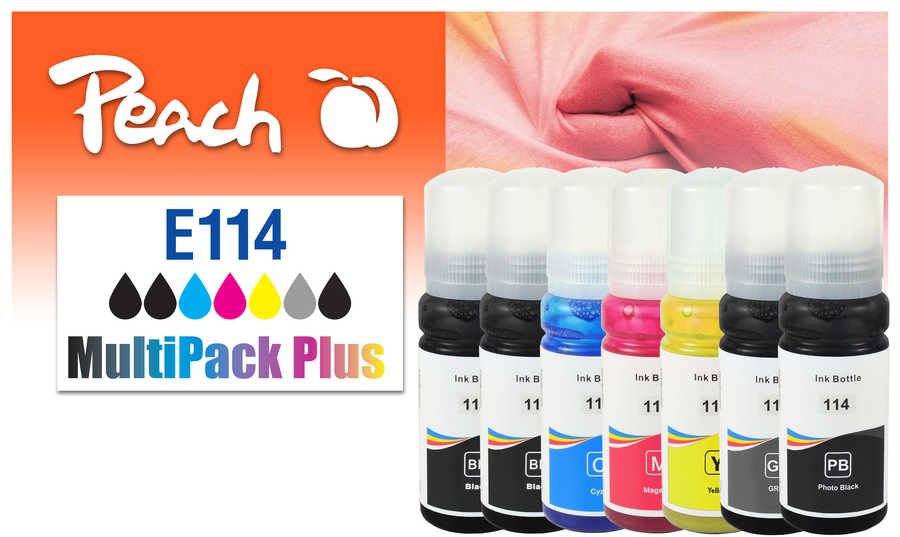 EAN 7640460547689 - Peach 321707 cartucho de tinta 7 pieza(s) Compatible Rendimiento estándar Negro, Cian, Gris, Magenta, Ama imagen 1