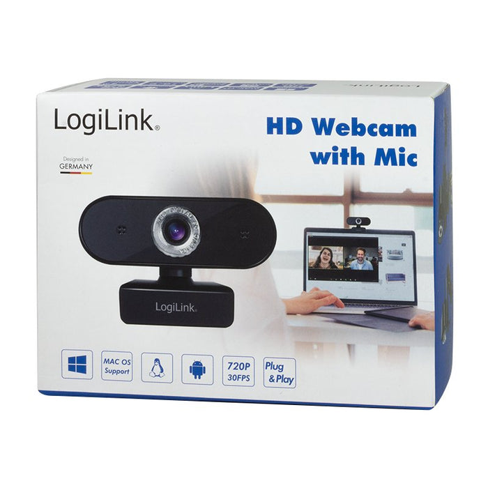 EAN 4052792061024 - LogiLink UA0368 cámara web 1280 x 720 Pixeles USB 2.0 Negro imagen 9