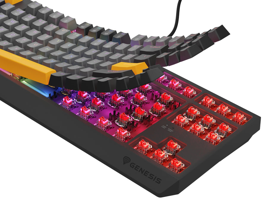 EAN 5901969443325 - GENESIS Thor 230 TKL teclado Juego USB + RF Wireless + Bluetooth QWERTY Negro, Gris, Naranja imagen 15