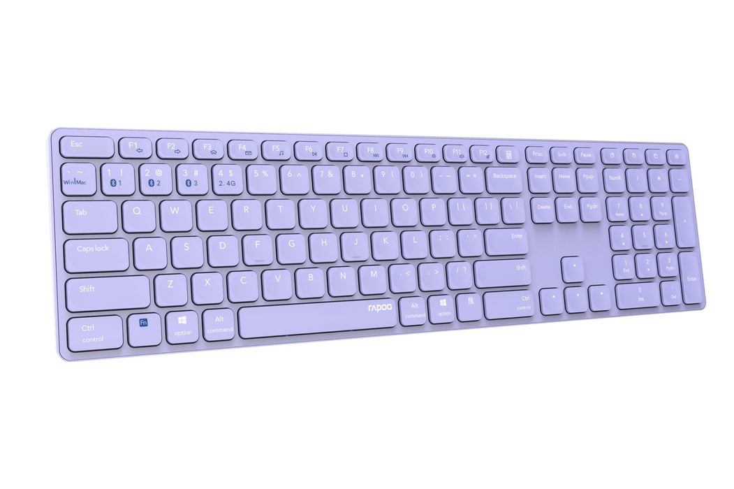 EAN 6940056121585 - Rapoo E9800M teclado Universal Bluetooth QWERTY Púrpura imagen 3