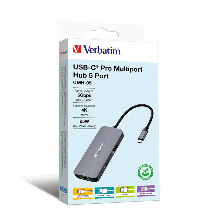 EAN 0023942321507 - Verbatim CMH-05 USB Tipo C 5000 Mbit/s Plata imagen 1