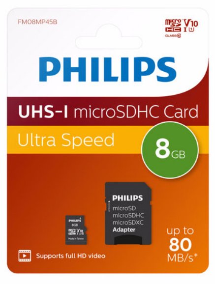 EAN 8719274669036 - Philips FM08MP45B/00 memoria flash 8 GB MicroSDHC UHS-I Clase 10 imagen 2
