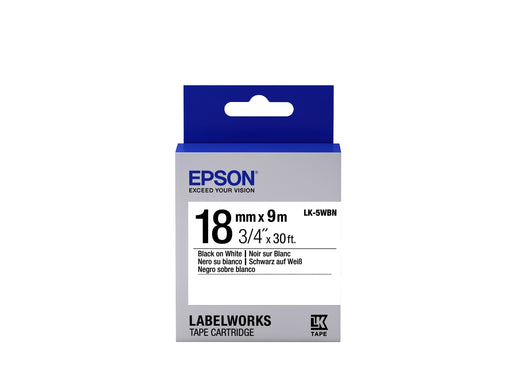 EAN 8715946611501 - Epson LK-5WBN cinta para impresora de etiquetas Negro sobre blanco imagen 1